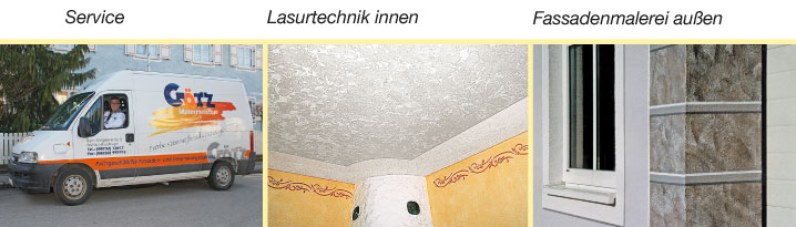 Service, Lasurtechnik innen, Fassadenmalerei außen !
